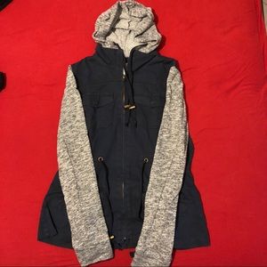 NWT Others Follow Navy Hooded Jacket